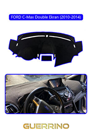 FORD C-Max double ekran (2010-2014)TORPİDO KORUMA HALISI MAVİ KENAR