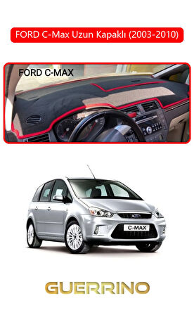 FORD C-Max uzun kapaklı (2003-2010)TORPİDO KORUMA HALISI KIRMIZI KENAR
