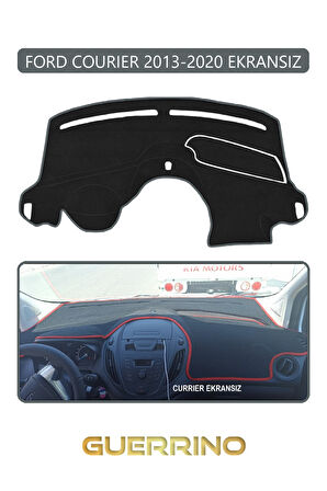 FORD Courier 2013-2020 EkransızTORPİDO KORUMA HALISI GRİ KENAR