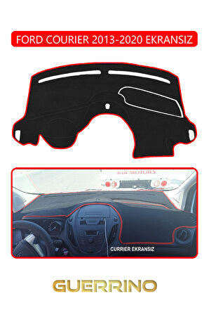 FORD Courier 2013-2020 EkransızTORPİDO KORUMA HALISI KIRMIZI KENAR