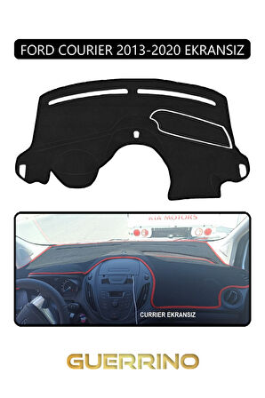 FORD Courier 2013-2020 EkransızTORPİDO KORUMA HALISI SİYAH KENAR