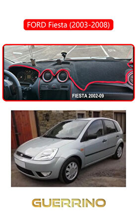 FORD Fiesta (2003-2008)TORPİDO KORUMA HALISI KIRMIZI KENAR