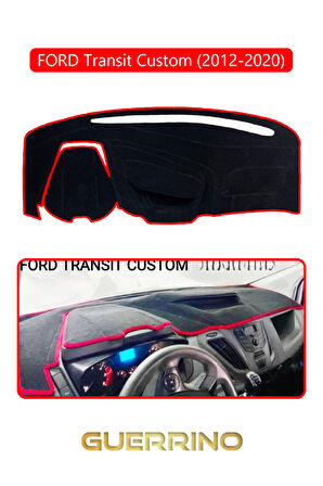 FORD Transit Custom (2012-2020)TORPİDO KORUMA HALISI KIRMIZI KENAR
