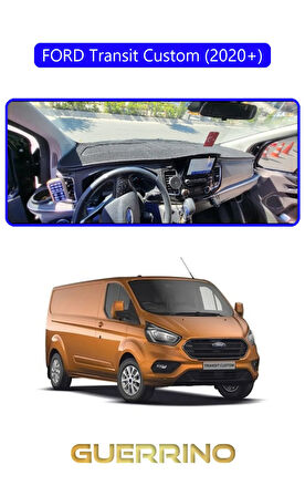 FORD Transit Custom 2020+TORPİDO KORUMA HALISI MAVİ KENAR