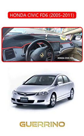 HONDA CIVIC FD6 2005-2011TORPİDO KORUMA HALISI KIRMIZI KENAR