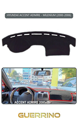 HYUNDAİ ACCENT ADMİRE/MİLENİUM 2000-2006TORPİDO KORUMA HALISI GRİ KENAR