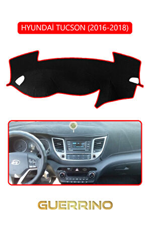 HYUNDAİ TUCSON 2016-2018TORPİDO KORUMA HALISI KIRMIZI KENAR