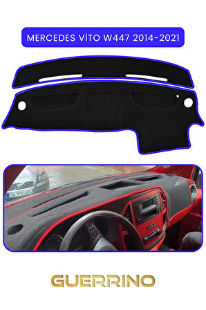 MERCEDES VİANO W447 2014+TORPİDO KORUMA HALISI MAVİ KENAR