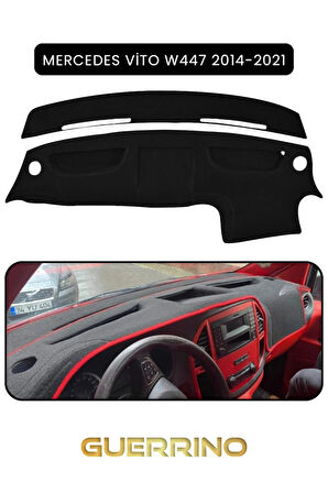 MERCEDES VİTO W447 2014-2021TORPİDO KORUMA HALISI SİYAH KENAR