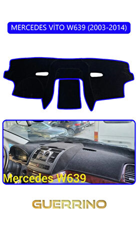 MERCEDES VİTO W639 2003-2014TORPİDO KORUMA HALISI MAVİ KENAR