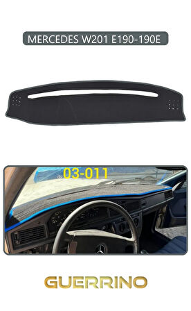 MERCEDES W201 E190-190E TORPİDO KORUMA HALISI GRİ KENAR