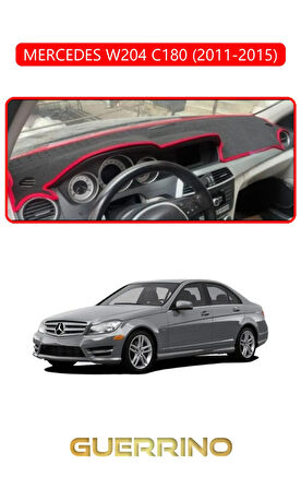MERCEDES W204 C180 2011-2015TORPİDO KORUMA HALISI KIRMIZI KENAR