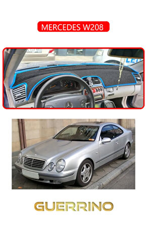 MERCEDES W208 TORPİDO KORUMA HALISI KIRMIZI KENAR