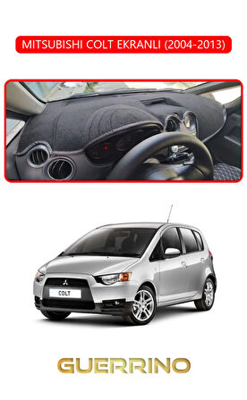 MITSUBISHI COLT EKRANLI 2004-2013TORPİDO KORUMA HALISI KIRMIZI KENAR