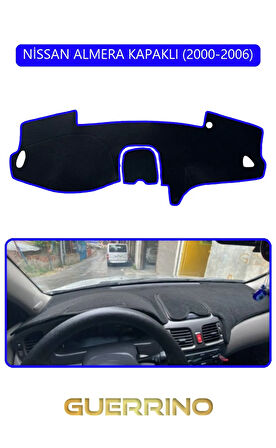 NİSSAN ALMERA KAPAKLI 2000-2006TORPİDO KORUMA HALISI MAVİ KENAR