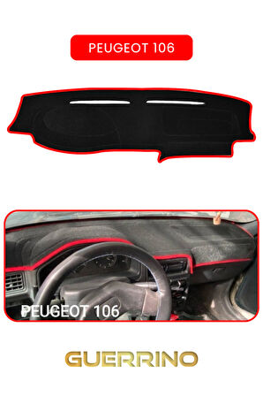 PEUGEOT 106 TORPİDO KORUMA HALISI KIRMIZI KENAR