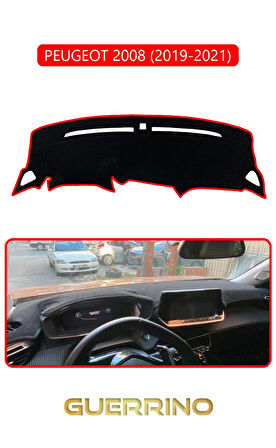 PEUGEOT 2008 (2019-2021)TORPİDO KORUMA HALISI KIRMIZI KENAR
