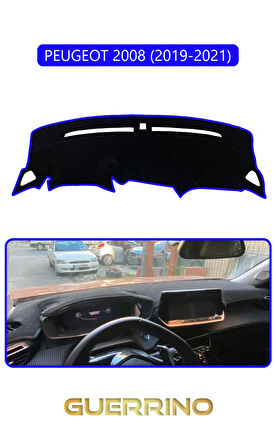 PEUGEOT 2008 (2019-2021)TORPİDO KORUMA HALISI MAVİ KENAR