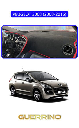 PEUGEOT 3008 (2008-2016)TORPİDO KORUMA HALISI MAVİ KENAR