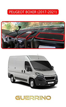 PEUGEOT BOXER 2017 - 2021TORPİDO KORUMA HALISI KIRMIZI KENAR