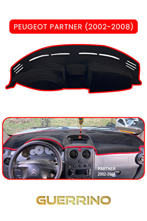 PEUGEOT Partner (2002-2008)TORPİDO KORUMA HALISI KIRMIZI KENAR
