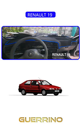 RENAULT 19 TORPİDO KORUMA HALISI MAVİ KENAR