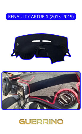 RENAULT CAPTUR 1 (2013-2019)TORPİDO KORUMA HALISI MAVİ KENAR
