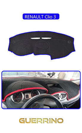 RENAULT Clio 3 TORPİDO KORUMA HALISI MAVİ KENAR