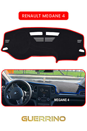 RENAULT Megane 4 TORPİDO KORUMA HALISI KIRMIZI KENAR