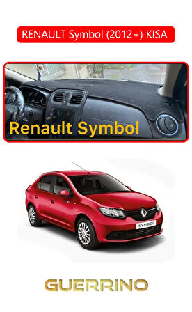 RENAULT Symbol (2012+) KISA TORPİDO KORUMA HALISI KIRMIZI KENAR