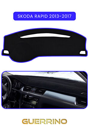 SKODA Rapid (2013-2017) TORPİDO KORUMA HALISI MAVİ KENAR