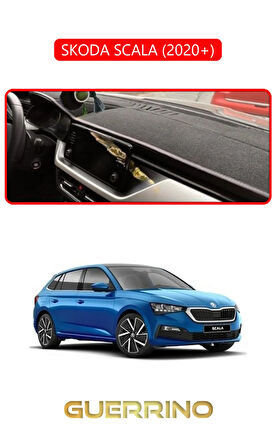 SKODA SCALA - KAMIQ 2020+TORPİDO KORUMA HALISI KIRMIZI KENAR