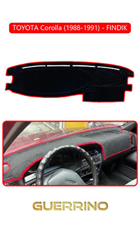 TOYOTA Corolla (1988-1991) fındık TORPİDO KORUMA HALISI KIRMIZI KENAR