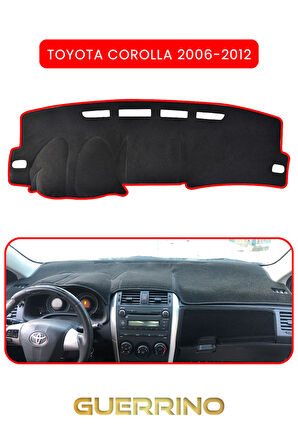 TOYOTA Corolla (2006-2012) TORPİDO KORUMA HALISI KIRMIZI KENAR