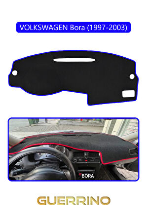 VOLKSWAGEN BORA (1997-2003) TORPİDO KORUMA HALISI MAVİ KENAR