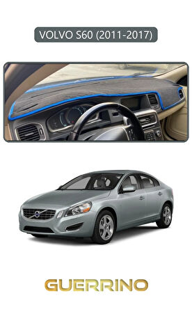 VOLVO S60 (2011-2017)TORPİDO KORUMA HALISI GRİ KENAR