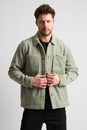 ALEXANDERGARDI Gömlek Yaka Düğmeli Cep Detaylı Erkek Ceket