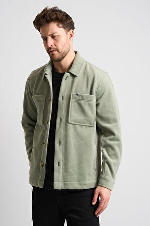 ALEXANDERGARDI Gömlek Yaka Düğmeli Cep Detaylı Erkek Ceket