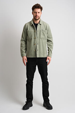 ALEXANDERGARDI Gömlek Yaka Düğmeli Cep Detaylı Erkek Ceket