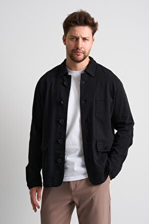 ALEXANDERGARDI Düğmeli Cep Detaylı Erkek Denim Ceket (EC-J53-01)