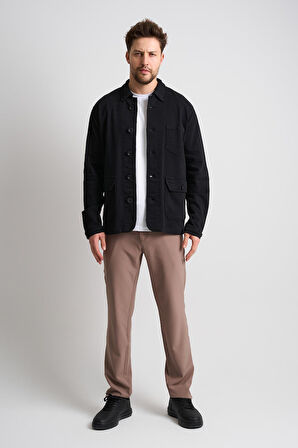 ALEXANDERGARDI Düğmeli Cep Detaylı Erkek Denim Ceket (EC-J53-01)