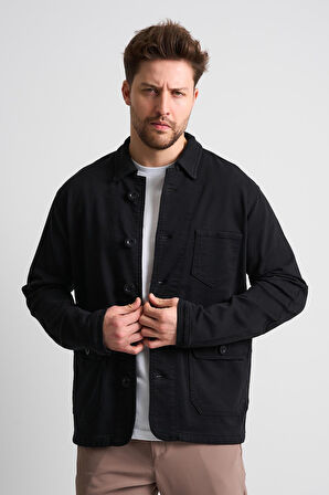 ALEXANDERGARDI Düğmeli Cep Detaylı Erkek Denim Ceket (EC-J53-01)