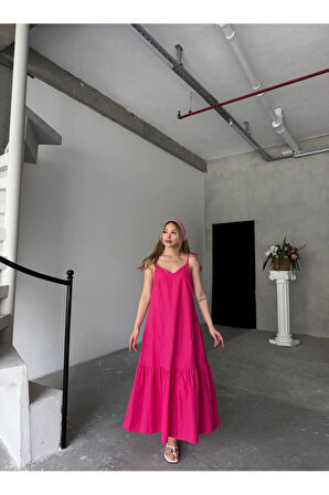 Poplin Kumaş Elbise İç Göstermez