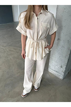 Pamuklu Pantolon Gömlek Takım