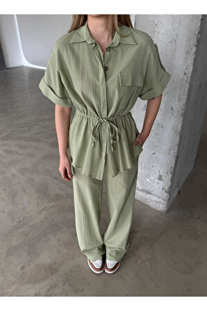 Pamuklu Pantolon Gömlek Takım