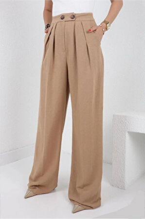 Keten Palazzo Pantolon