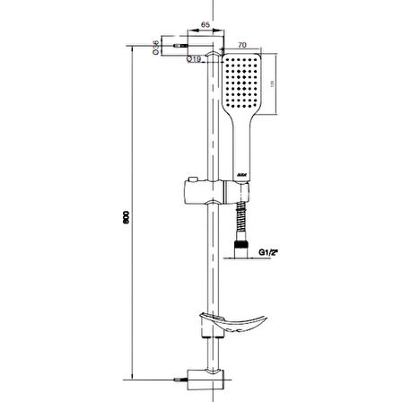 Eca Tiera Sürgülü Duş Seti 