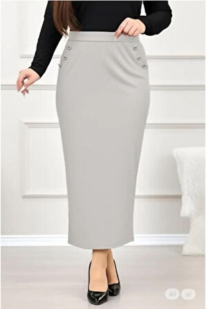 CEPLİ (DÜGME DETAYLI 93-94cm) KALEM ETEK