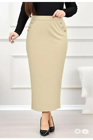 CEPLİ (DÜGME DETAYLI 93-94cm) KALEM ETEK