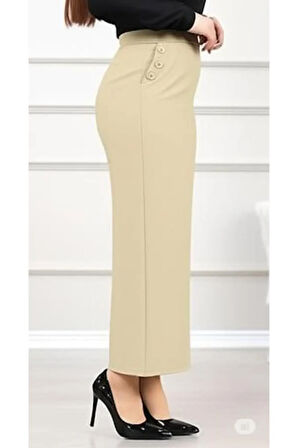 CEPLİ (DÜGME DETAYLI 93-94cm) KALEM ETEK